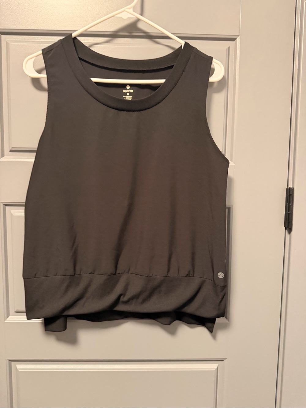 APANA Women's Black Sleeveless Activewear Tank Black Medium